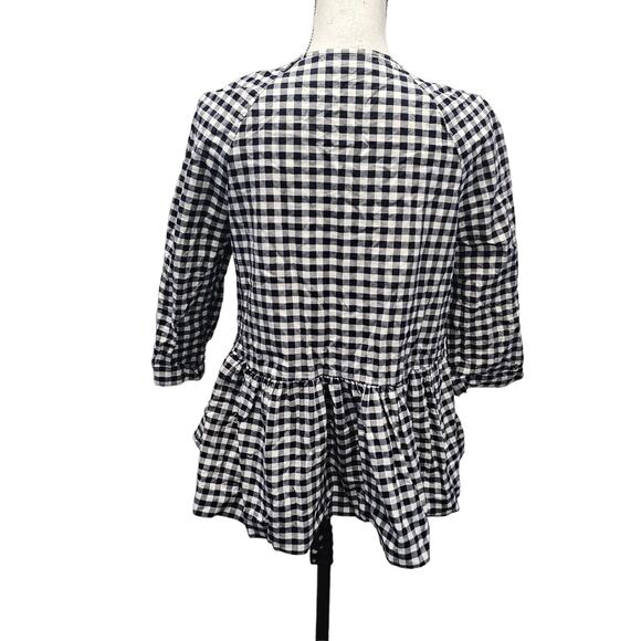 Victoria Beckham For Target Gingham Peplum Top Size XS - Picture 2 of 4
